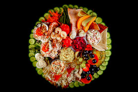 Visbuffet tomaat garnaal